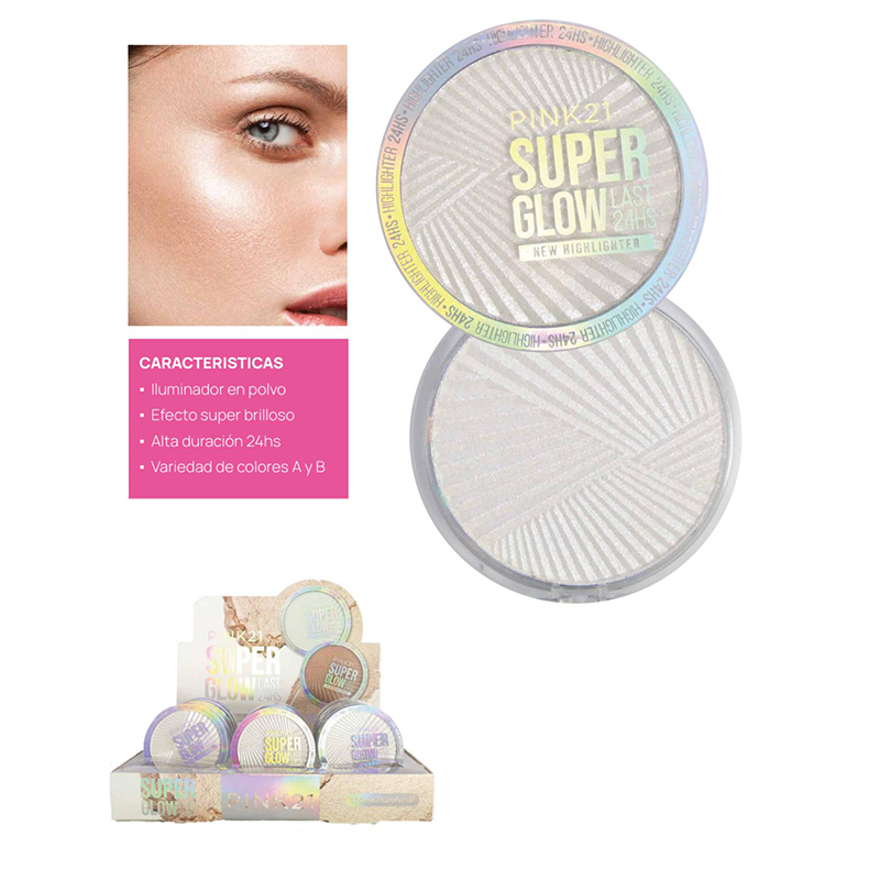 Pack X6 Iluminador Super Glow 24 Hs Pink 21 (PROMO)(SURTIDO)