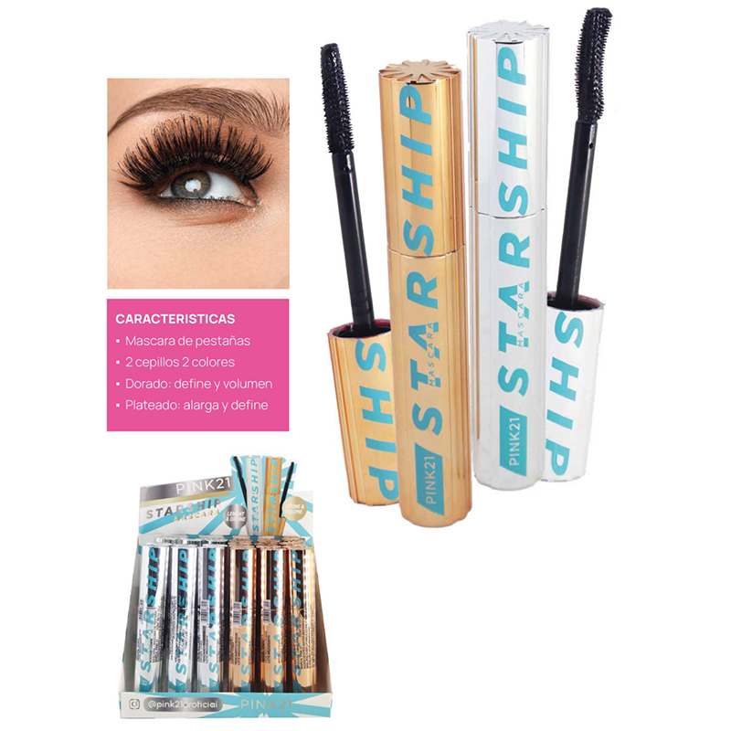 CAJA X24 Mascara Pestanas Starship HD Pink 21