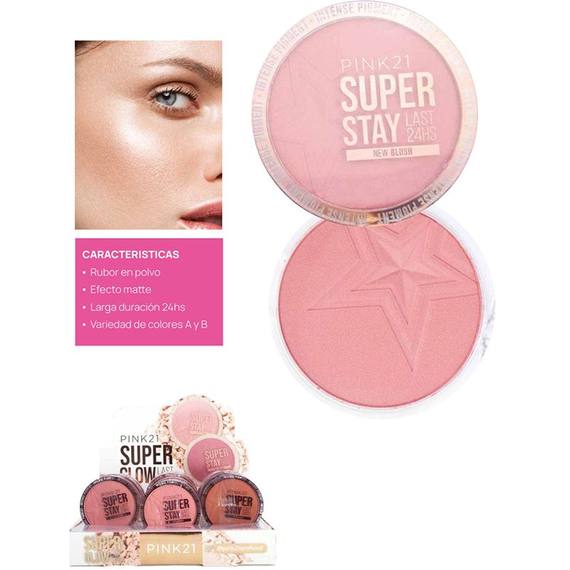 Rubor Polvo Matte Super Stay 24 Hs Pink 21
