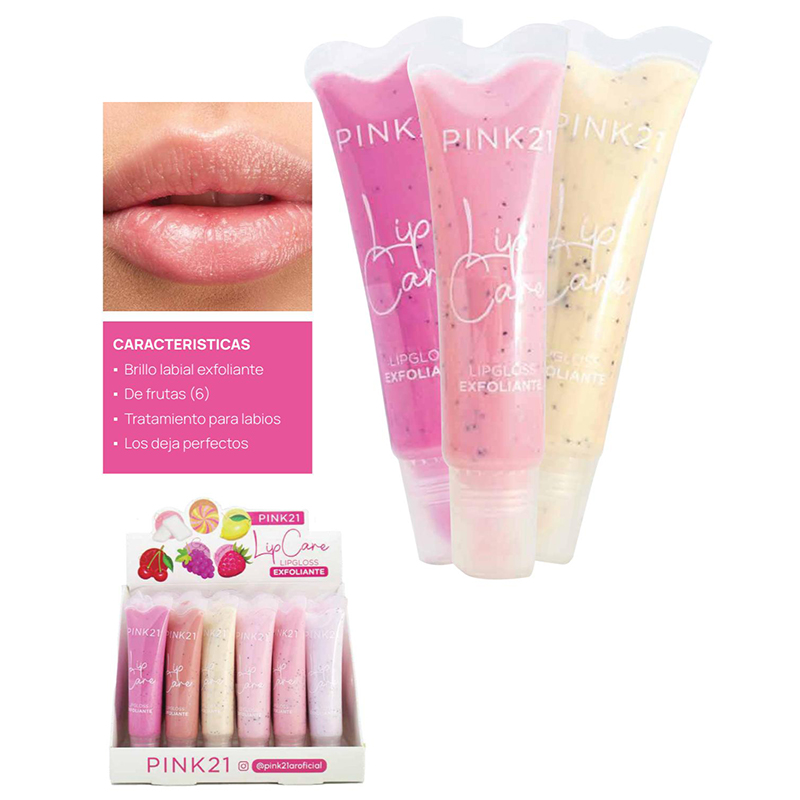 Pack X6 Lip Gloss Exfoliante Lip Care Reparacion Pink 21 (PROMO)(SURTIDO)