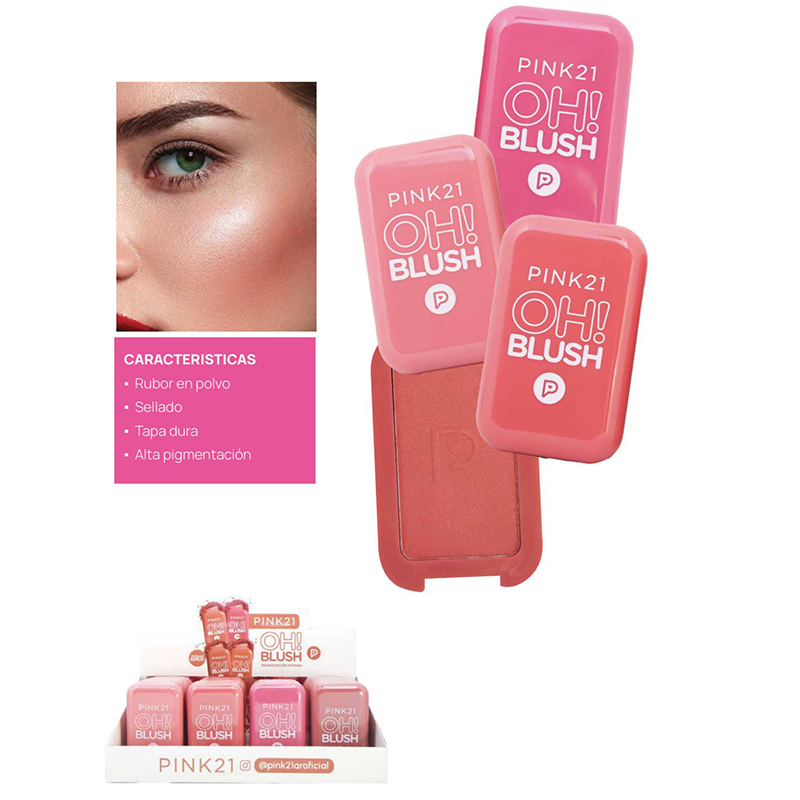 Rubor Polvo Oh Blush Alta Pigmentacion Pink 21