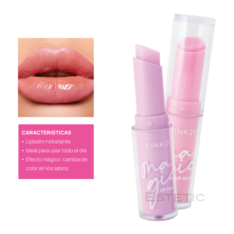Balsamo Labial Magic Cambia Color Segun PH Pink 21