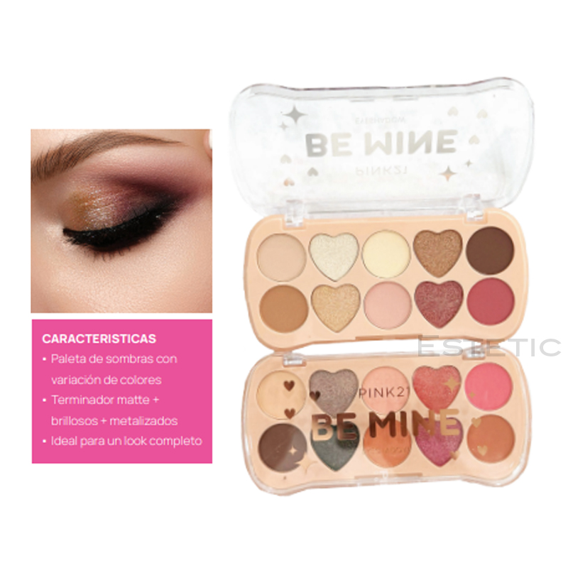 Paleta Sombra Be Mine Matte + Metalizados Pink 21
