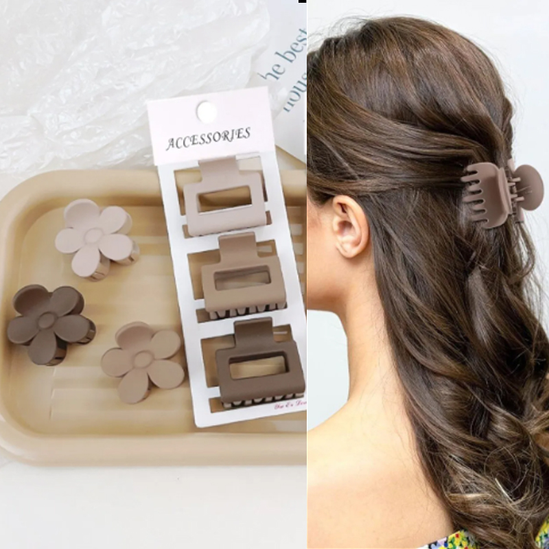 Pack X3 Broche Pelo Glamour Matte 4CM