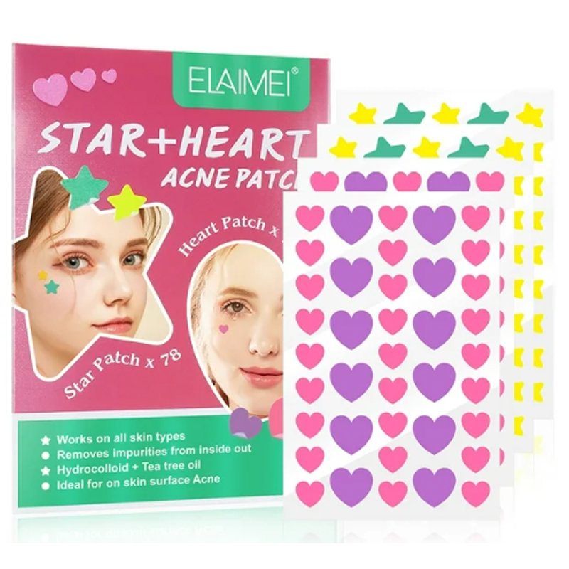 Parche Acne Estrellita + Corazones (72 Parches)