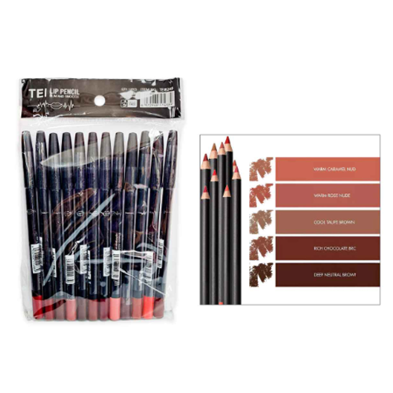 Pack X12 Lip Liner Delineador Labios HD Larga Duracion TEI (PROMO)