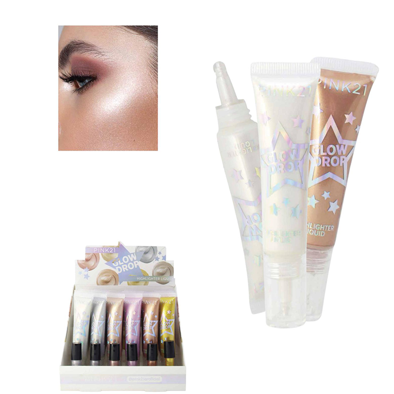 CAJA X24 Iluminador Liquido Glow Drop Pink 21