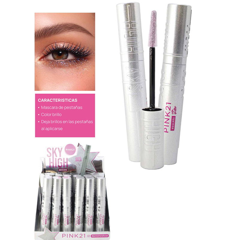 Pack X6 Mascara Pestanas Brillo Intenso Sky High Pink 21 (PROMO)
