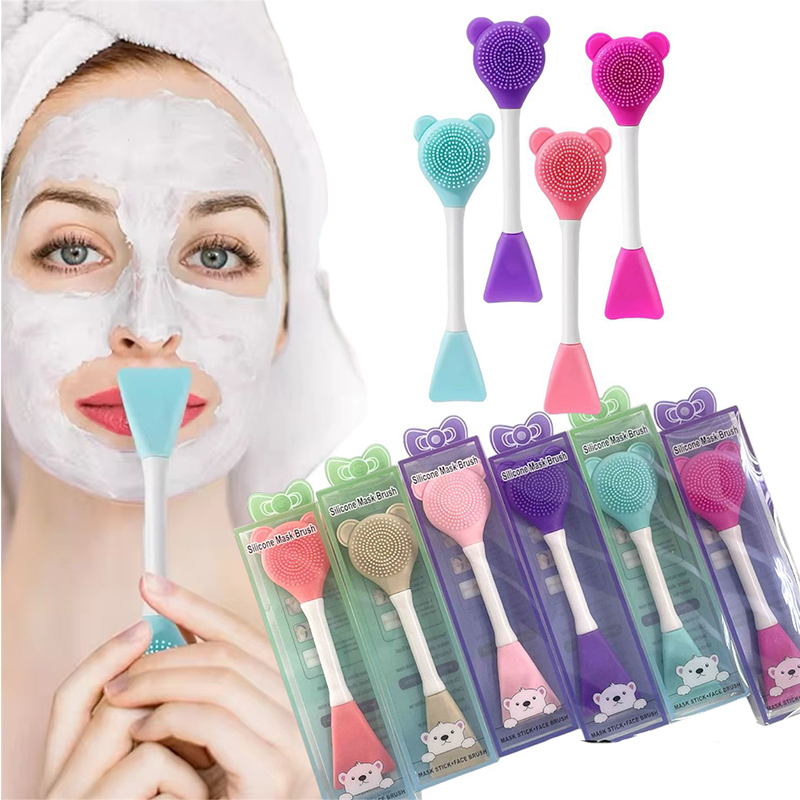 Pincel Silicona Doble Punta Skin Care + Exfoliante