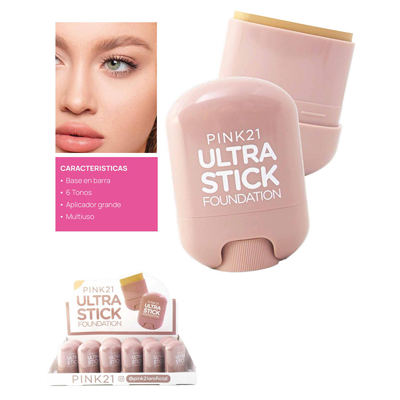 Base En Barra Ultra Stick Premium VIRAL Pink 21