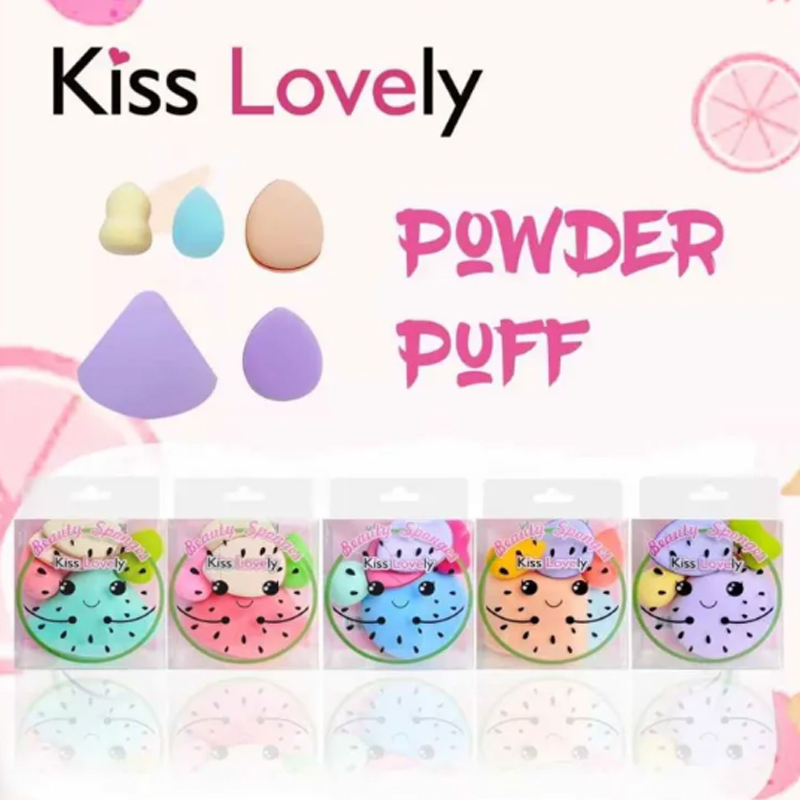 Set 5 Esponjitas Make Up Beauty Blenders Kiss Lovely