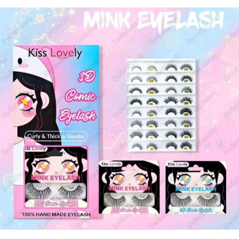 Pestañas Postizas Natural 3D Comic Kiss Lovely