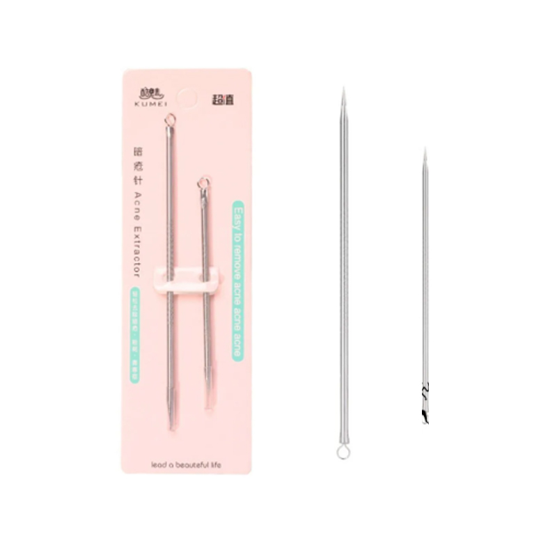 Set 2 Agujas Puntos Negros Limpieza Facial