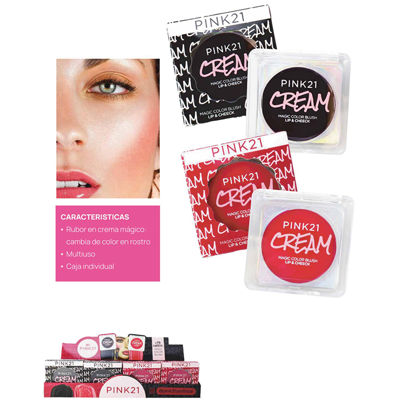 Rubor Magico Cream Lip & Cheek Pink 21