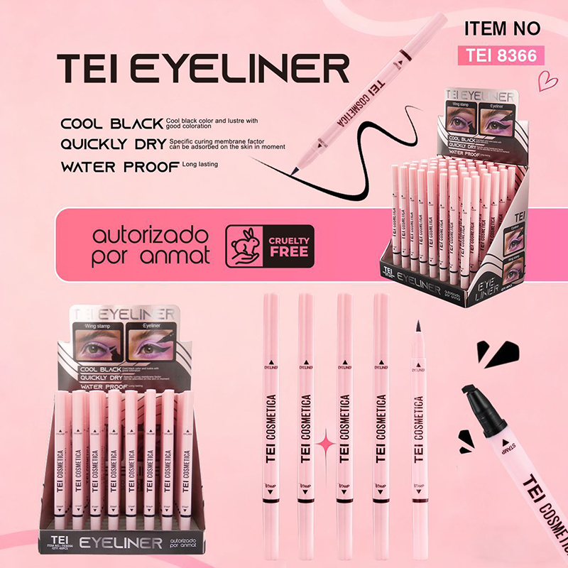 Delineador Fibra + Sello 24 Hs Waterproof TEI