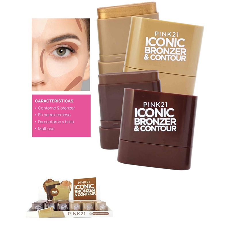 Pack X6 Contorno Y Bronzer Iconic Barra Pink 21 (PROMO)(SURTIDO)