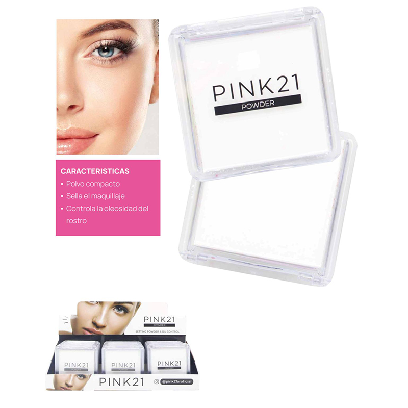 Pack X6 Polvo Compacto Traslucido Sellador Oil Control Pink 21 (PROMO)