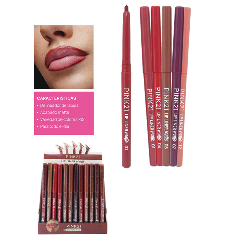 Delineador Labios Retractil Matte Pink 21