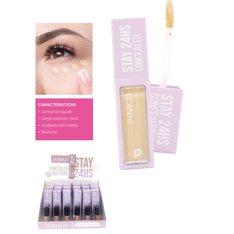 Pack X6 Corrector Stay 24 Hs Larga Duracion Pink 21 (PROMO)(SURTIDO)