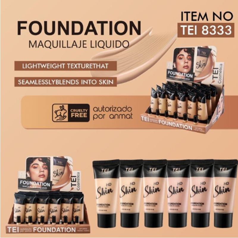 Base Liquida Super Liviana Efecto HD TEI