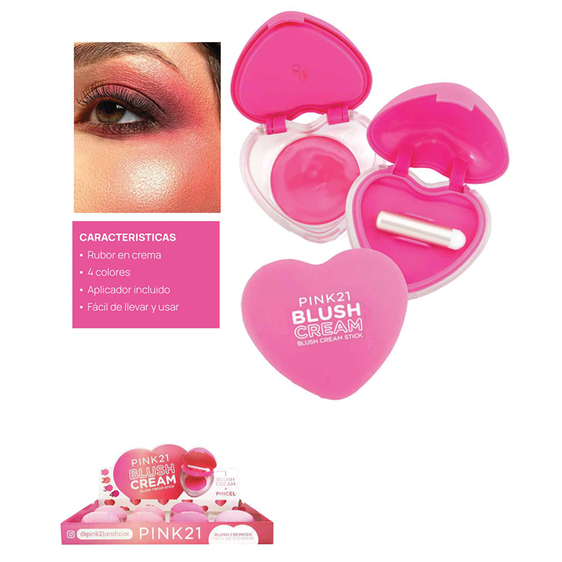 Rubor Crema Love + Aplicador Pink 21