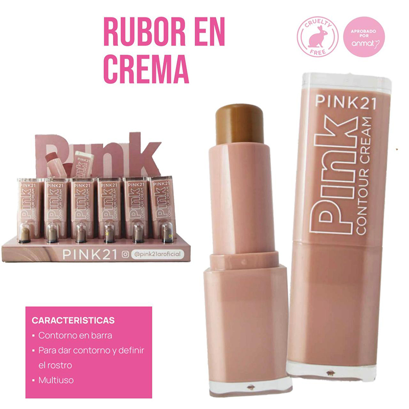 Pack X3 Contorno Cream Stick Barra Glamour Pink 21 (PROMO)(SURTIDO)