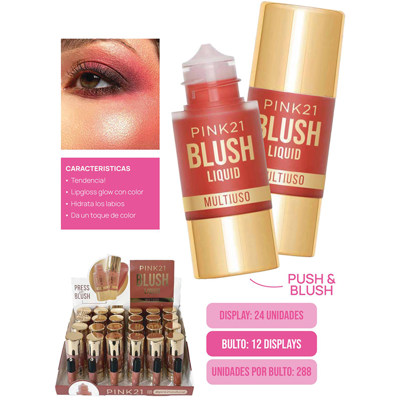 Rubor Push & Blush Multiuso VIRAL Pink 21