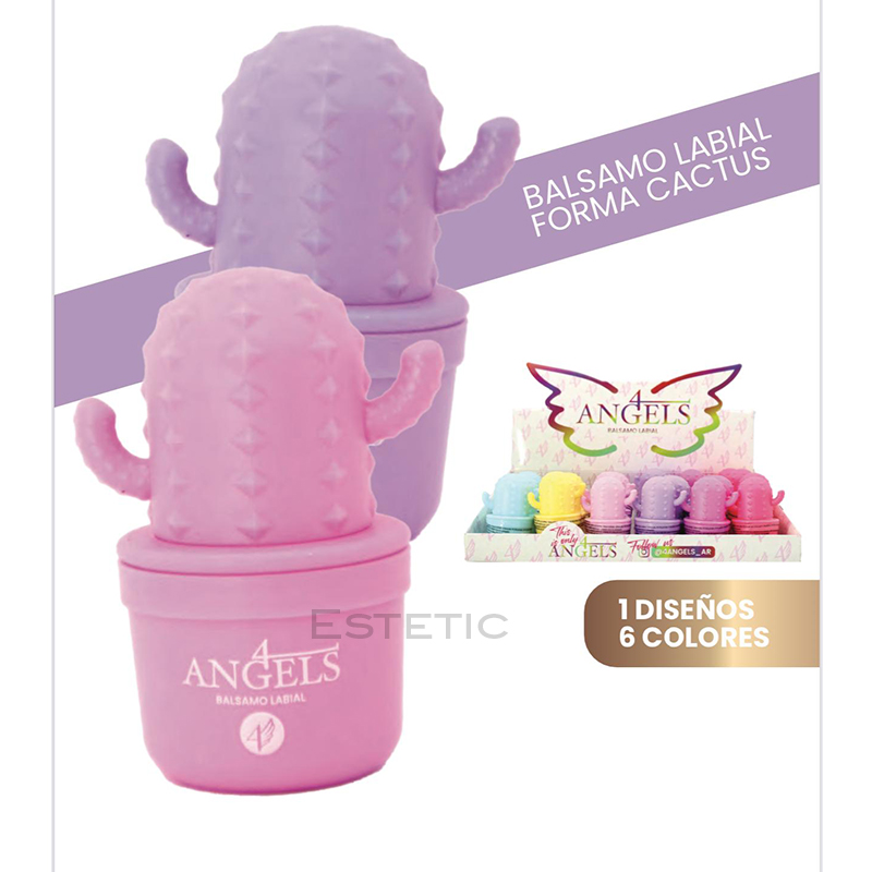 Pack X6 Balsamo Labial Hidratante Cactus 4 Angels (PROMO)