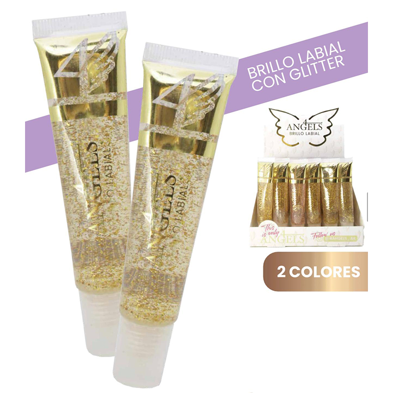 Pack X12 Brillo Labial Hidratante C/Gliiter 4 Angels (PROMO)