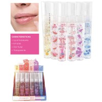 Pack X6 Lip Oil Tropical Hidratante Frutal C/Destellos Sin Color Pink 21 (PROMO)(SURTIDO)