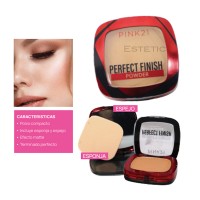 Polvo Compacto Perfect Finish Espejo + Esponja Pink 21