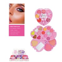 Kit Maquillaje The Love Kit Sombra + Rubor + Glitter + Polvo Pink 21