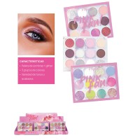 Paleta Sombra 12 Colors Pink Fan + Glitter Pink 21