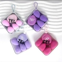 Set 5 Esponjas Mini Blender + Aplicador Para Dedo Estuche TEI