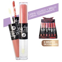 CAJA X24 Labial Liquido + Gloss Hidratante 2 en 1 4 Angels