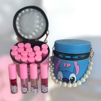 Set 20 Piezas Animado Con Estuche Gloss + Iluminador + Tinta + Labial Matte