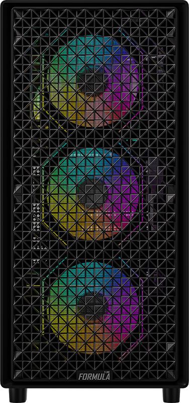 Gabinete Gamer Formula V Line Mana Dynamic Black (atx/matx + 4 Fans Frgb)