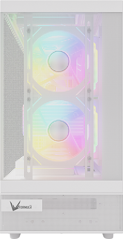 Gabinete Gamer Formula V Crystal Z8 Floe White (atx + 6 Fans Frgb)