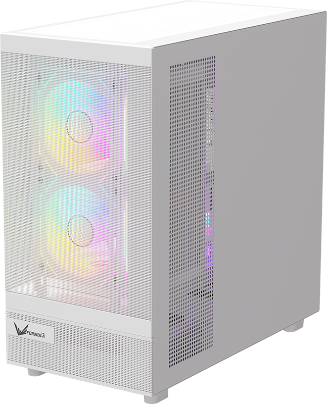 Gabinete Gamer Formula V Crystal Z8 Floe White (atx + 6 Fans Frgb)
