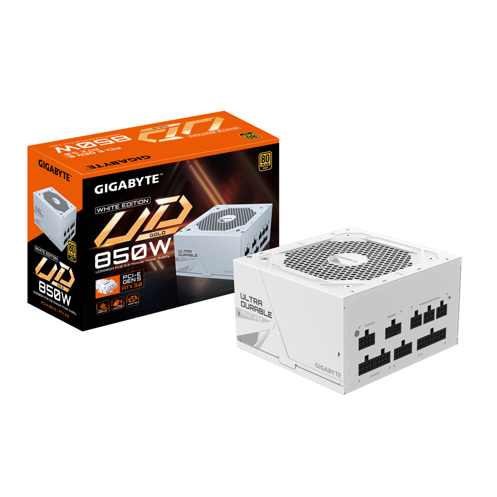 Fuente Gigabyte 850w Ud850gm 80 Gold Modular Pg5 Blanca