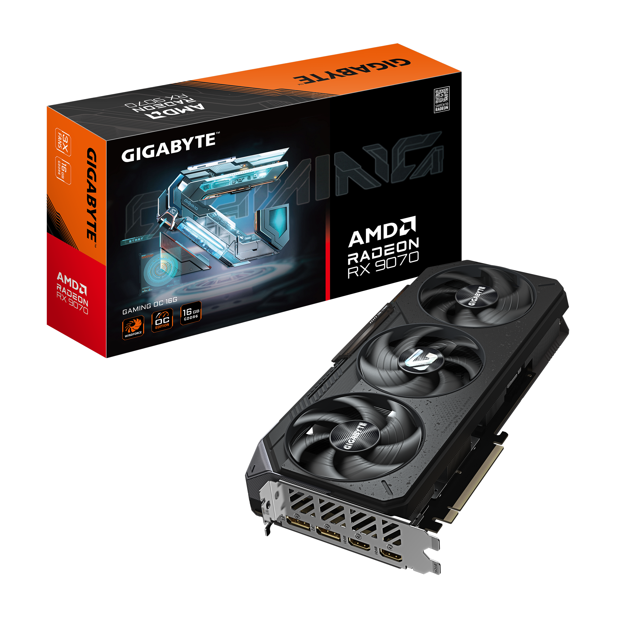 Placa De Video Gigabyte Radeon Rx 9070 Gaming Oc 16g