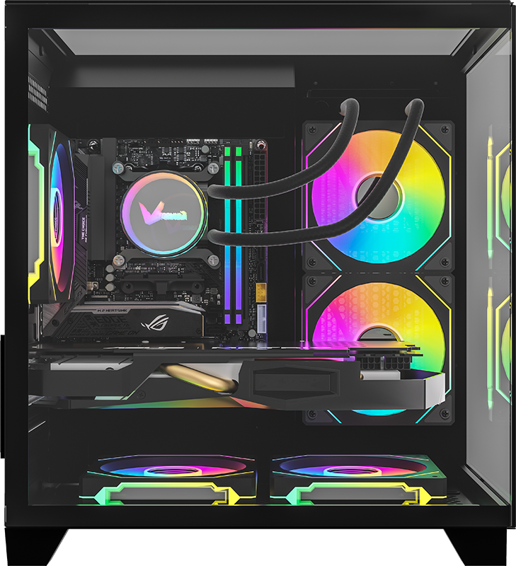 Gabinete Gamer Formula V Crystal Z9m Floe Black (matx + 5 Fans Argb)