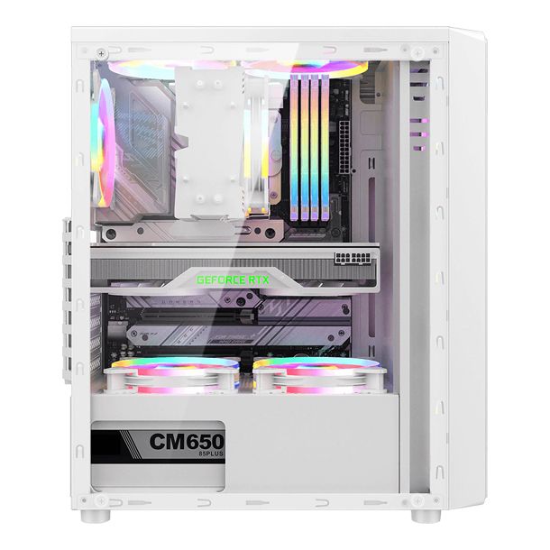 Gabinete Gamer Formula V Mana White (atx/matx + 4 Fans Frgb)