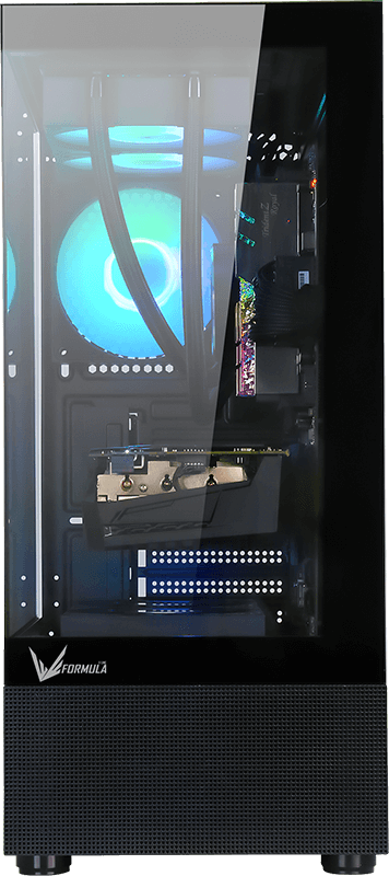 Gabinete Gamer Formula V Crystal Z1+ Black (atx + 3 Fans Frgb)