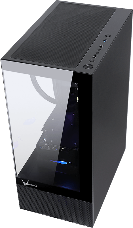 Gabinete Gamer Formula V Crystal Z1+ Black (atx + 3 Fans Frgb)