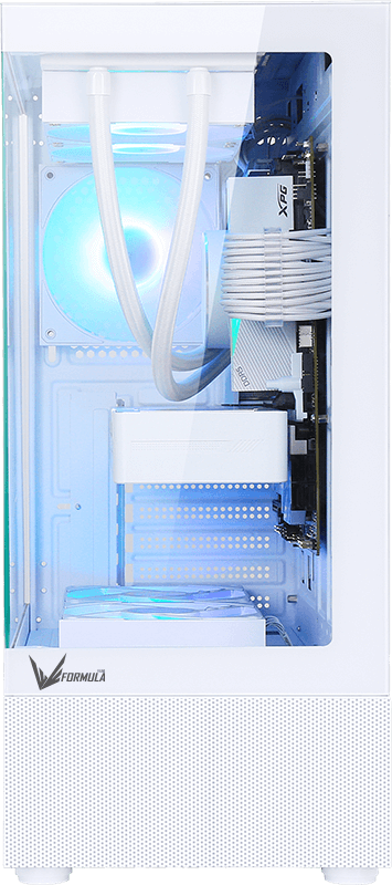 Gabinete Gamer Formula V Crystal Z1+ White (atx + 1 Fan Frgb)