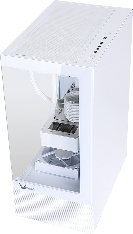 Gabinete Gamer Formula V Crystal Z1+ White (atx + 1 Fan Frgb)