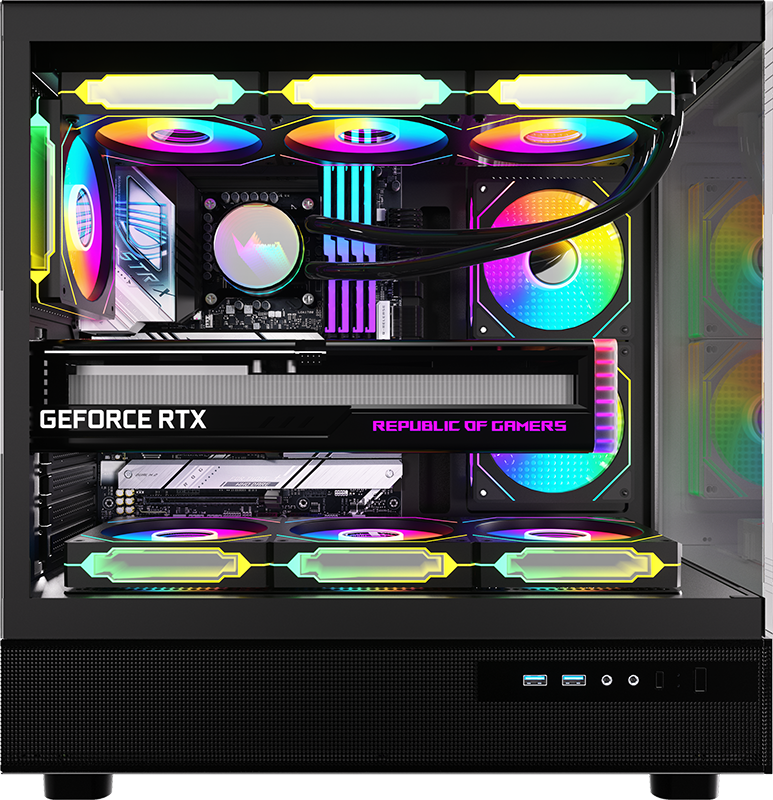 Gabinete Gamer Formula V Crystal Z8 Cosmic Black (atx + 6 Fans Frgb)