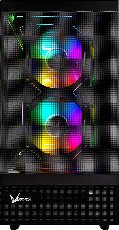 Gabinete Gamer Formula V Crystal Z8 Cosmic Black (atx + 6 Fans Frgb)
