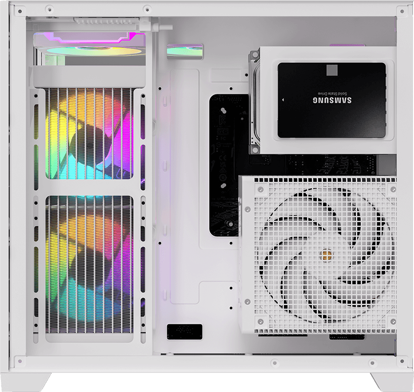 Gabinete Gamer Formula V Crystal Z5 White (matx + 1 Fan Frgb)